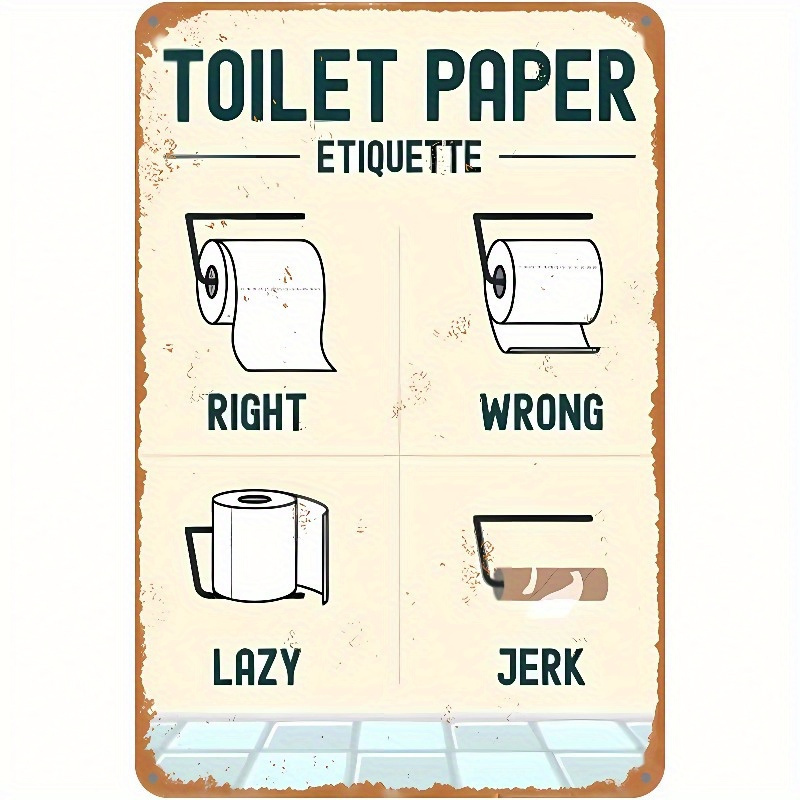 2D Aluminum Toilet Paper Etiqu - Home Bathroom Etiquette recensie en prijs
