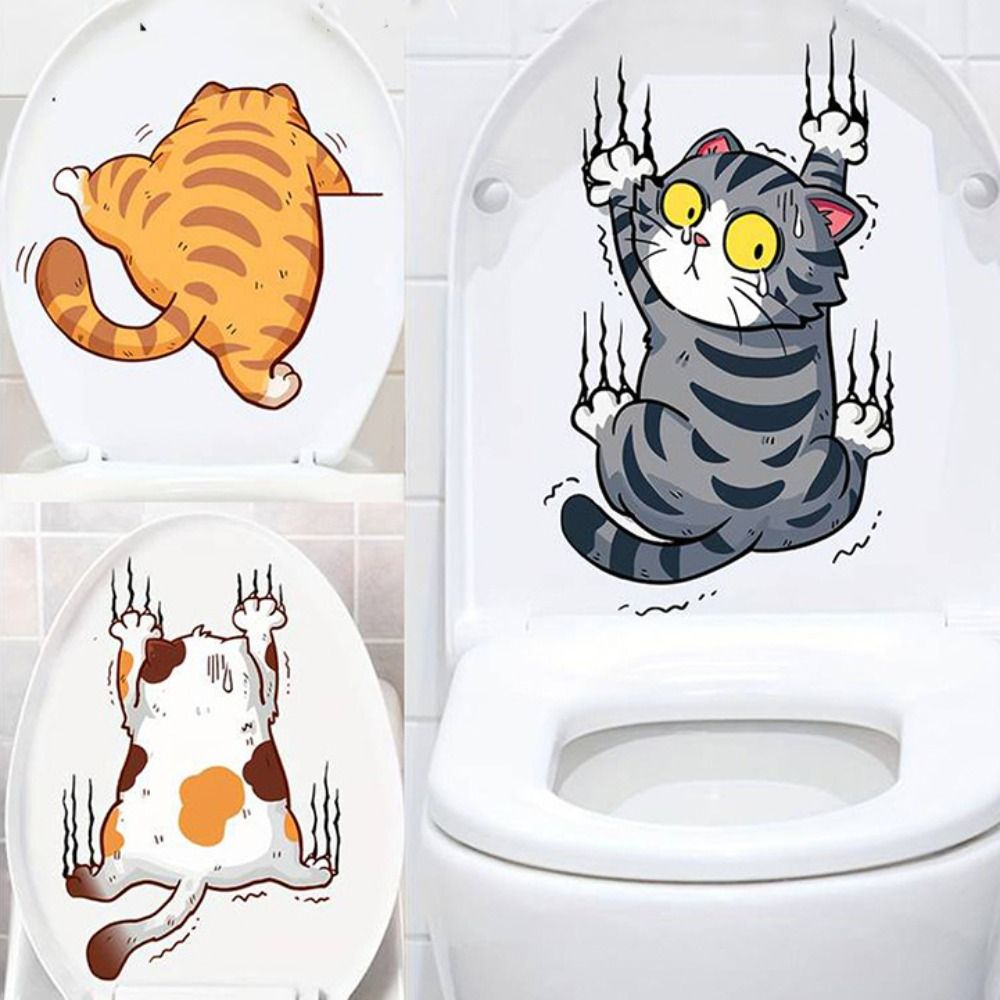 3 PCS/SET Cute Cat Wall Sticke - Home Bathroom Wallpaper recensie en prijs