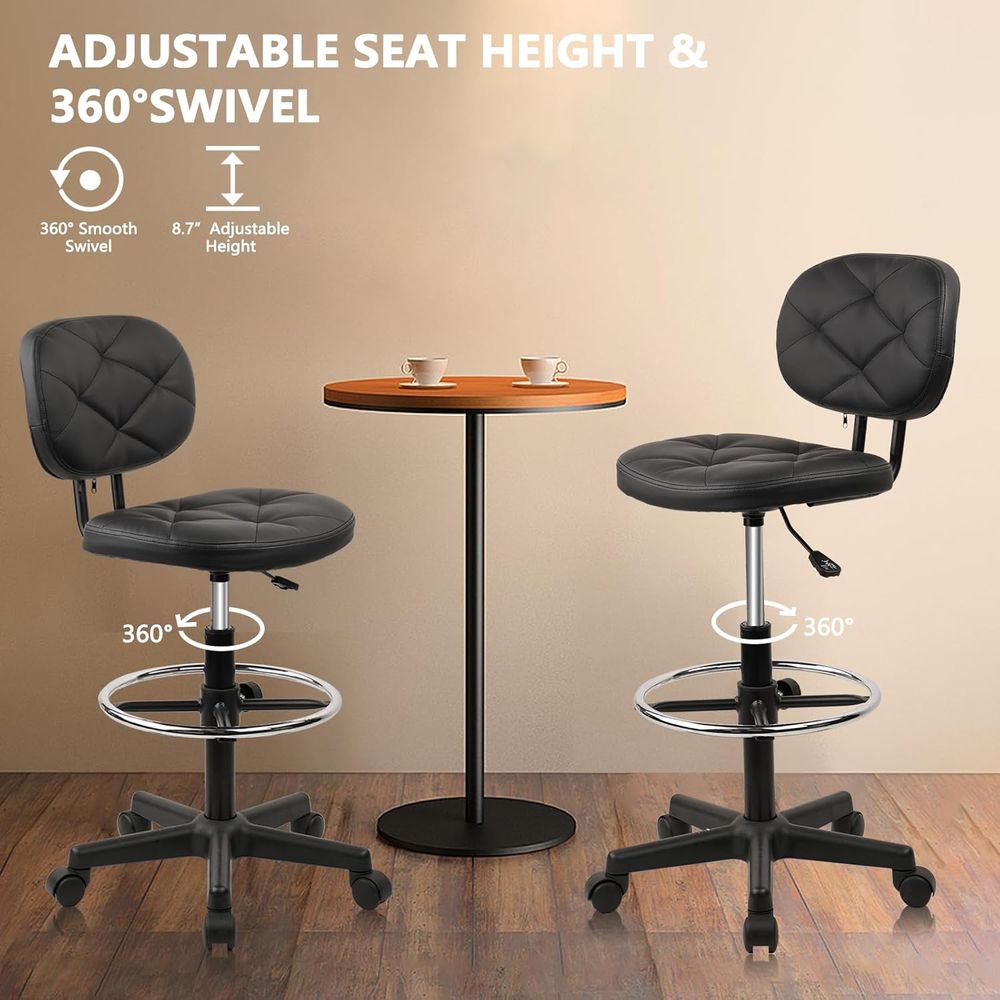Adjustable Swivel Rolling Stoo - Home & Bathroom Building Products Pte Ltd Reviews recensie en prijs