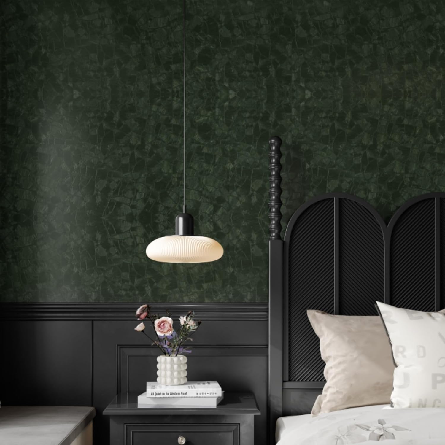 Dark Green Peel and Stick Wall - Home Bathroom Wallpaper recensie en prijs
