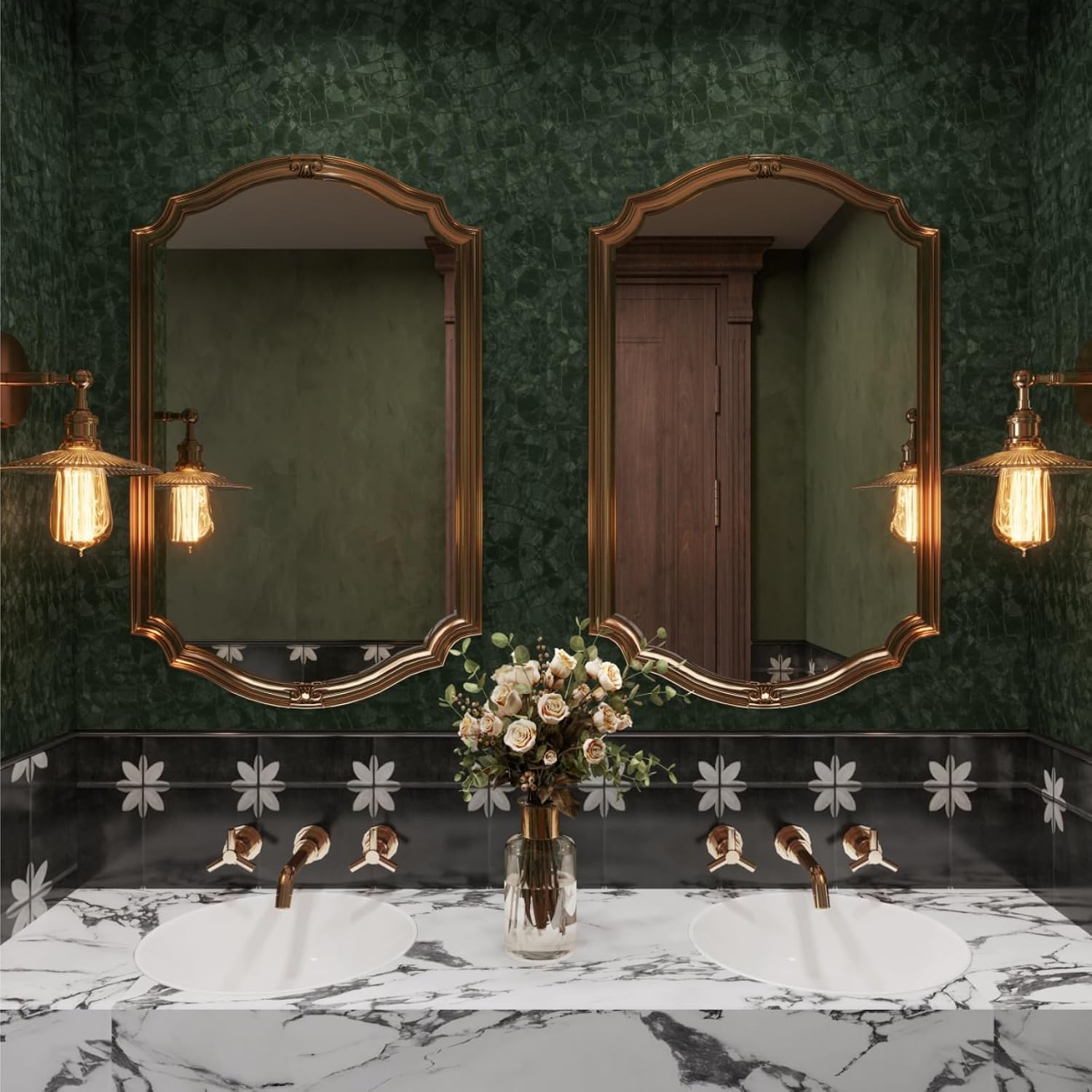 Dark Green Peel and Stick Wall - Home Bathroom Wallpaper recensie en prijs