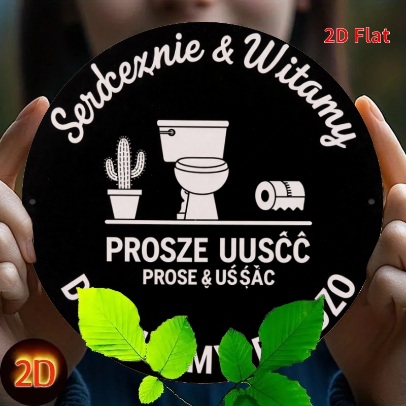 Vintage 7.87in Aluminum Sign,  - Home Bathroom Etiquette recensie en prijs