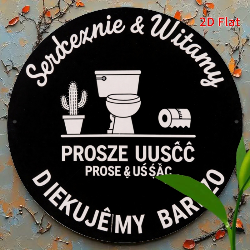 Vintage 7.87in Aluminum Sign,  - Home Bathroom Etiquette recensie en prijs