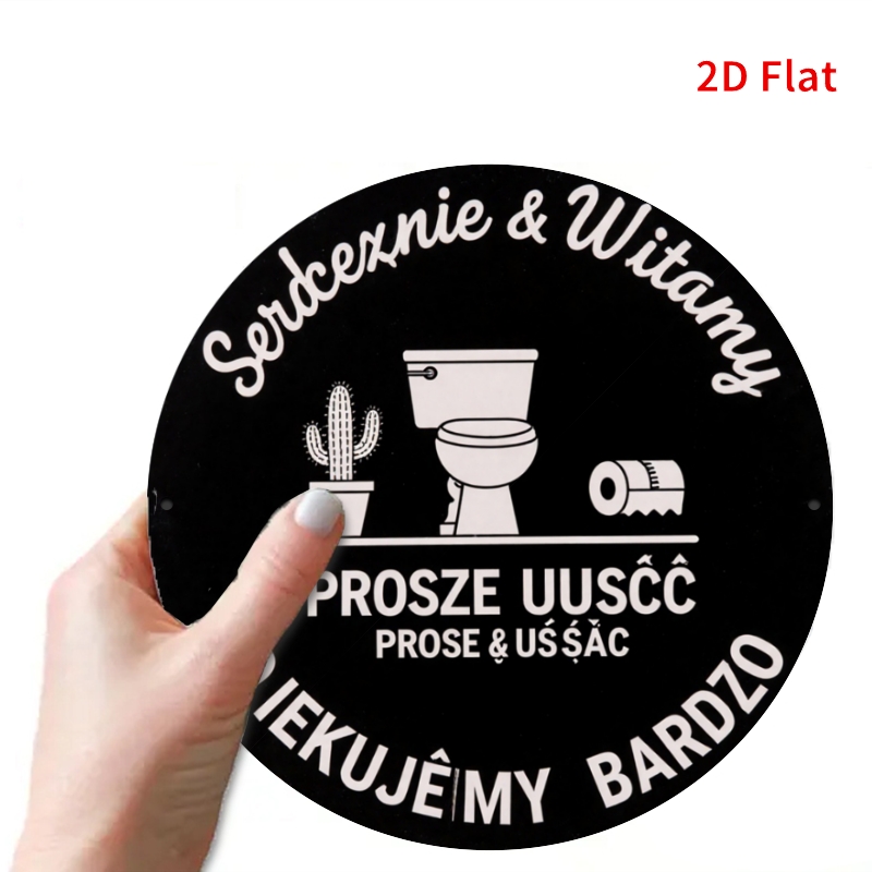 Vintage 7.87in Aluminum Sign,  - Home Bathroom Etiquette recensie en prijs