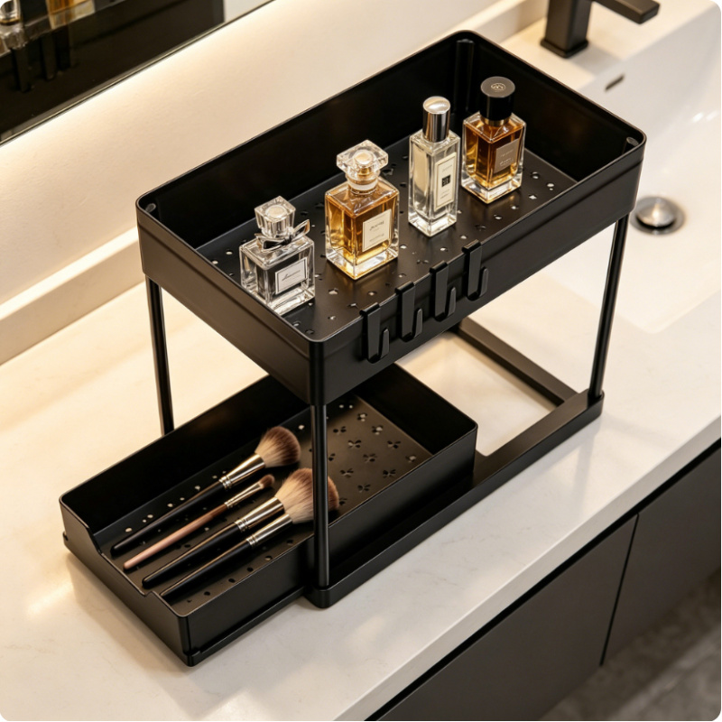2 Tier Under Sink Sliding Orga - Home Goods Bathroom Cabinets recensie en prijs