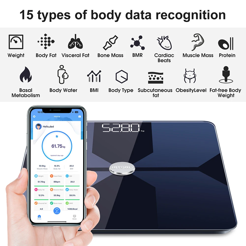 Body Fat Scale Wifi Home Preci - Home Bathroom Scales recensie en prijs