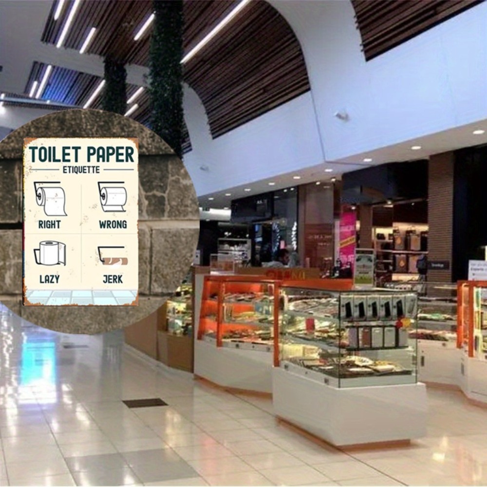 Toilet Paper Etiquette Sign 2D - Home Bathroom Etiquette recensie en prijs