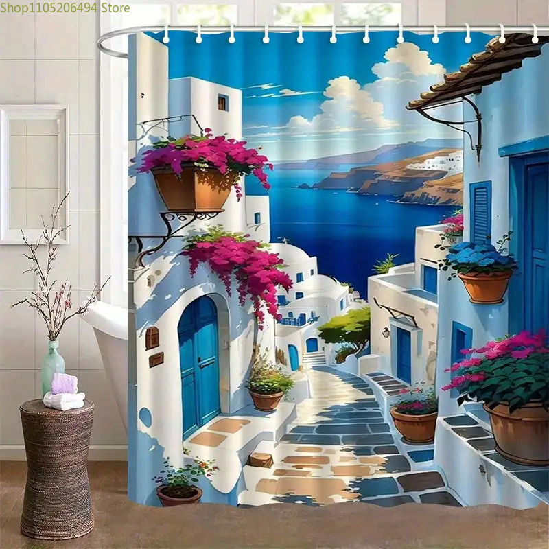 Santorini Greek Island Shower  - Home Bathroom Ideas recensie en prijs
