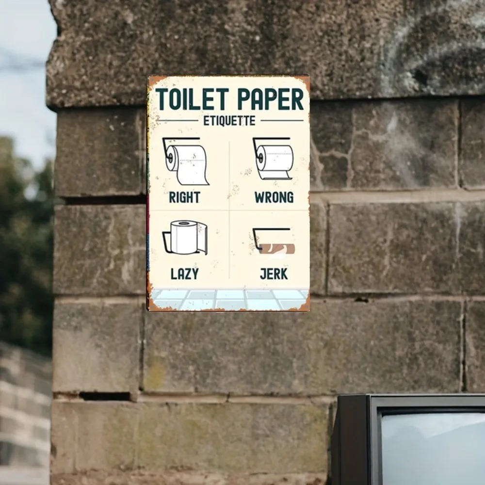 Humorous 2D Flat Toilet Paper  - Home Bathroom Etiquette recensie en prijs