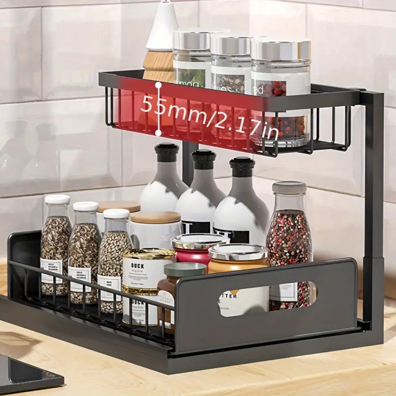 2 Tier Under Sink Organizer Pu - Home Goods Bathroom Cabinets recensie en prijs