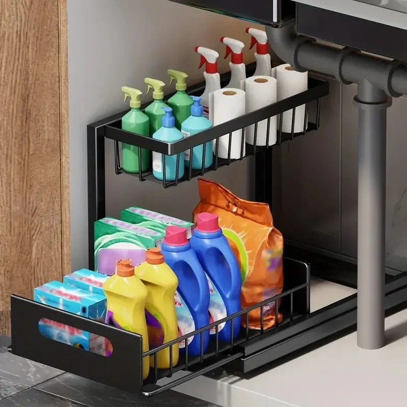 2 Tier Under Sink Organizer Pu - Home Goods Bathroom Cabinets recensie en prijs