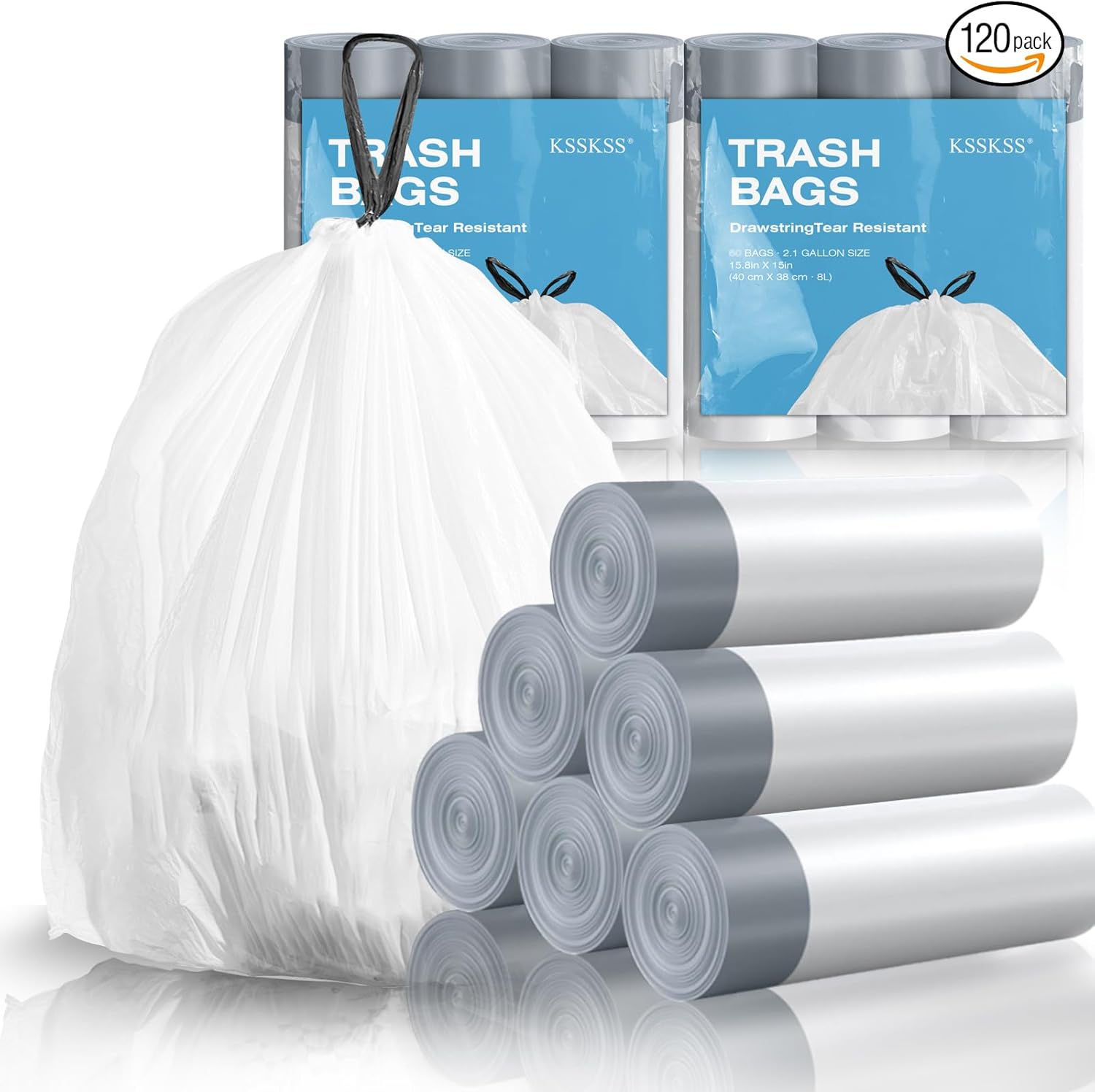 1.6 Gallon Mini Drawstring Tra - Home Bathroom Trash Can recensie en prijs