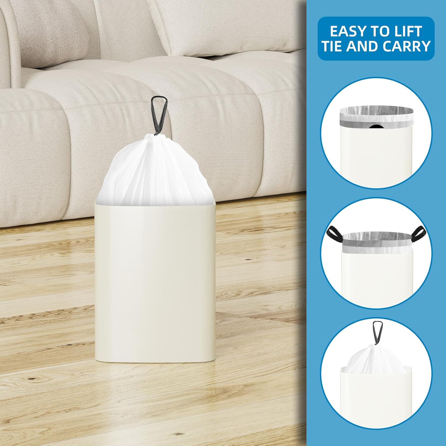 1.6 Gallon Mini Drawstring Tra - Home Bathroom Trash Can recensie en prijs